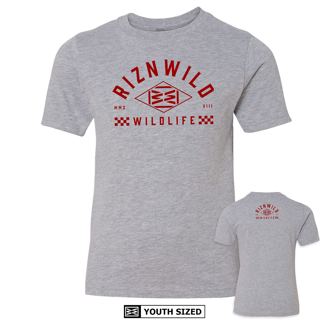 Icon Youth Tee in Heather Grey