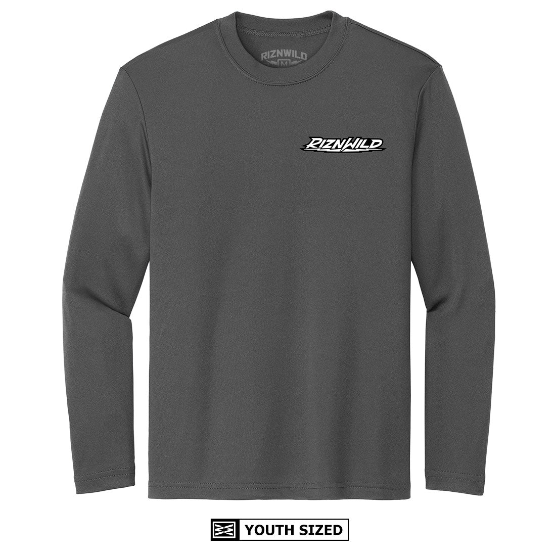 Electric Youth Moisture Wicking Long Sleeve in Iron Grey