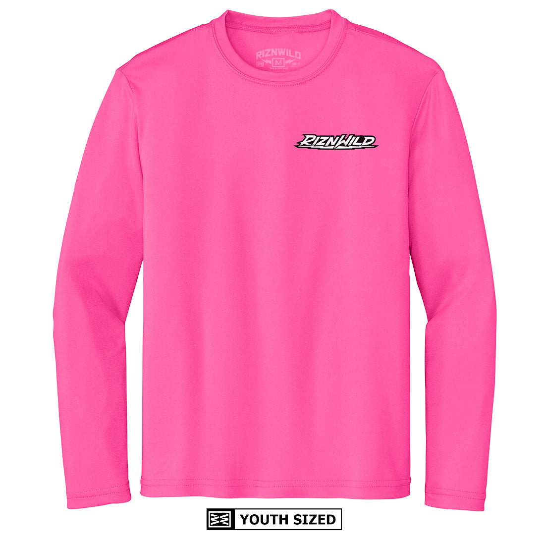 Electric Youth Moisture Wicking Long Sleeve in Neon Pink