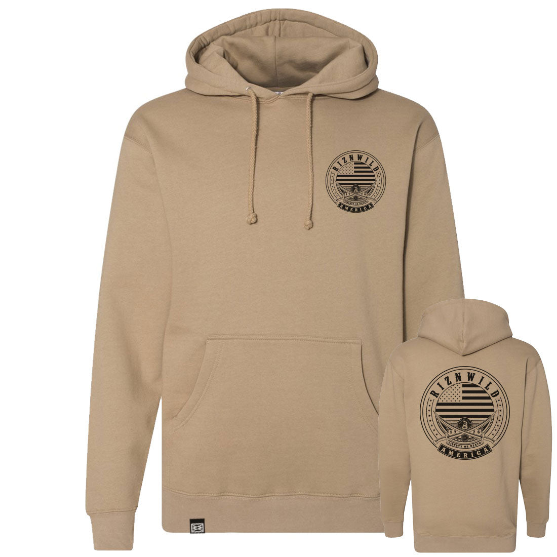 LIBERTY MENS HEAVYWEIGHT PULLOVER HOODIE IN SANDSTONE