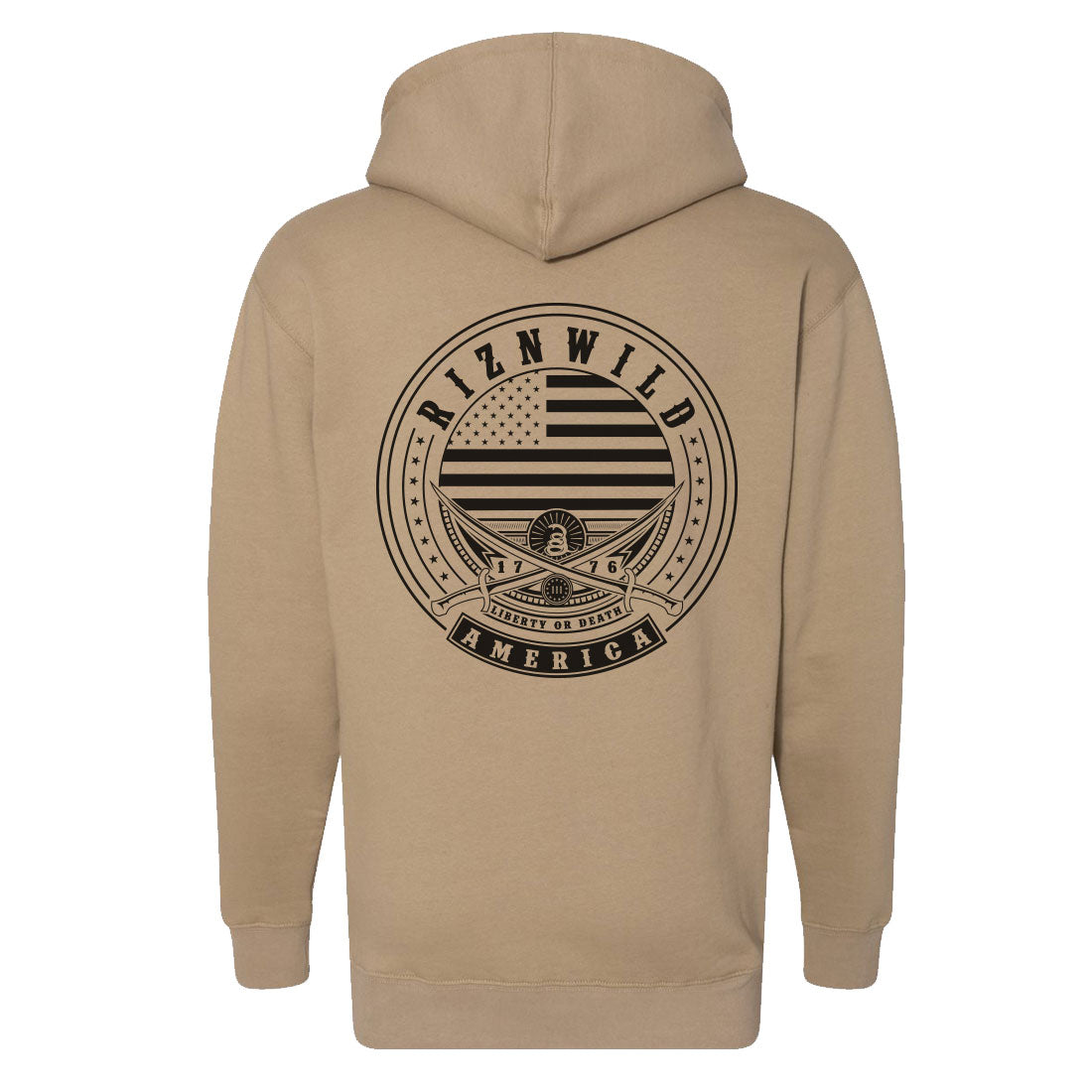 LIBERTY MENS HEAVYWEIGHT PULLOVER HOODIE IN SANDSTONE
