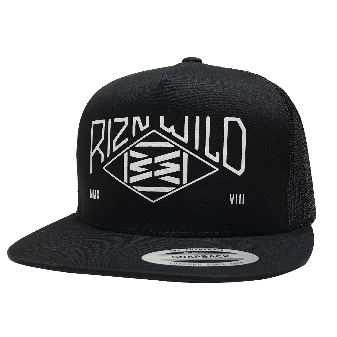 EMPIRE FLAT BILL TRUCKER HAT IN BLACK