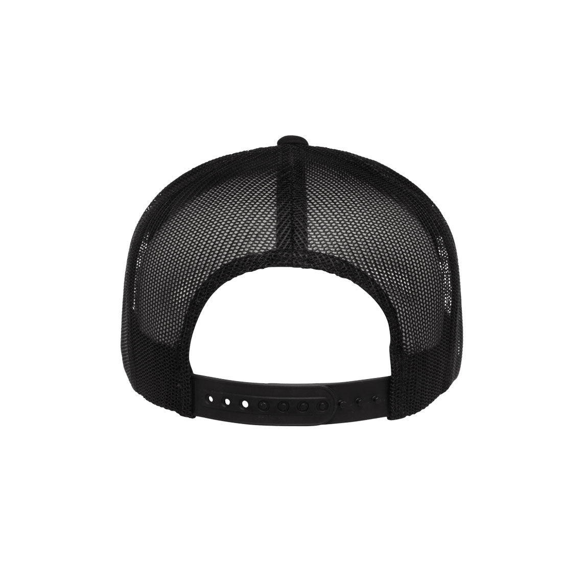 EMPIRE FLAT BILL TRUCKER HAT IN BLACK
