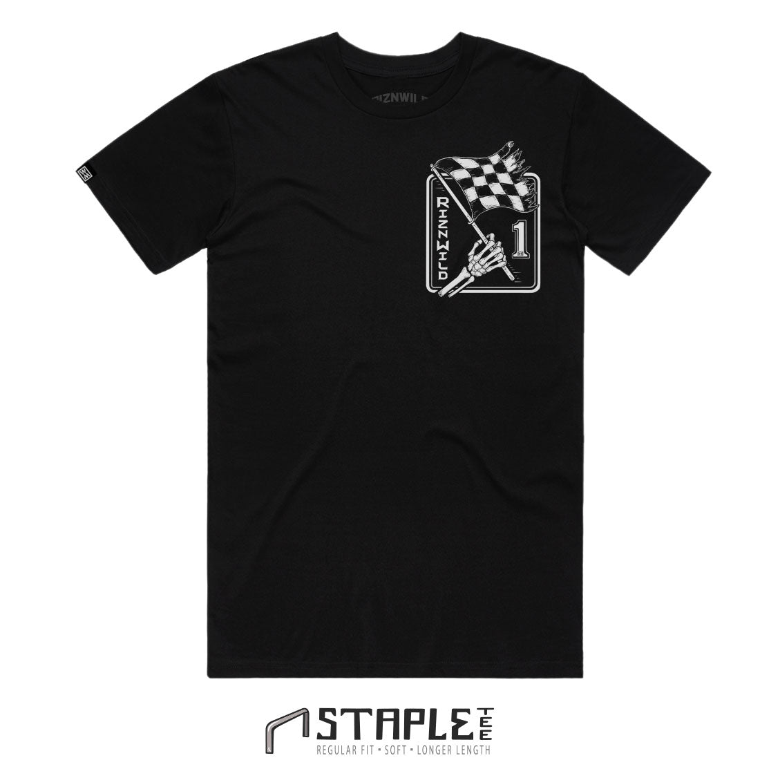 death race mens tee black and white sick design #1 RIZNWILD