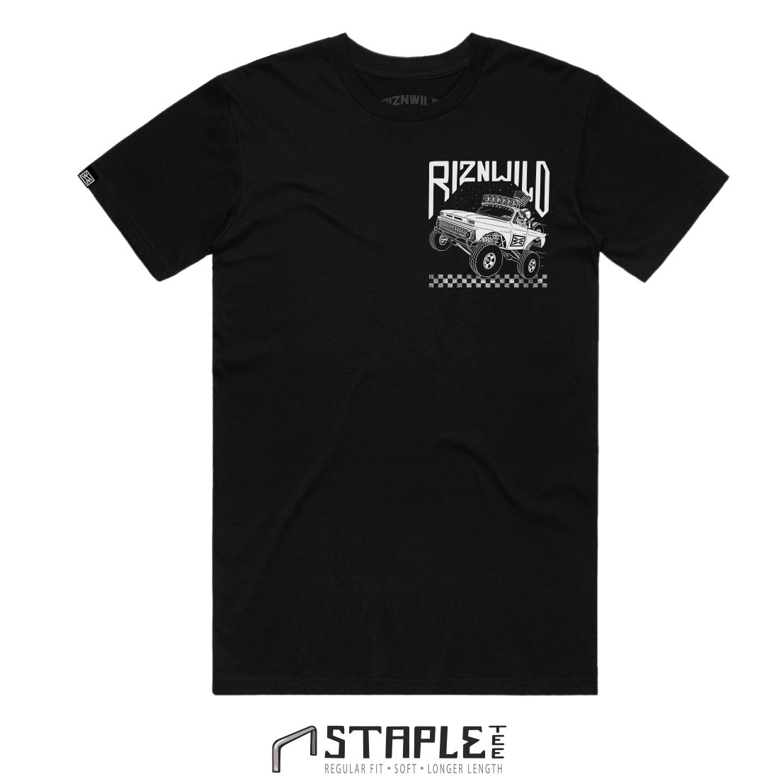 RIZNWILD mens midnight trophy truck left chest print
