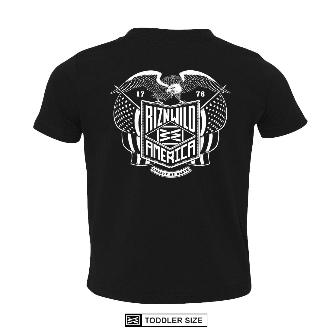 AMERICA TODDLER TEE IN BLACK