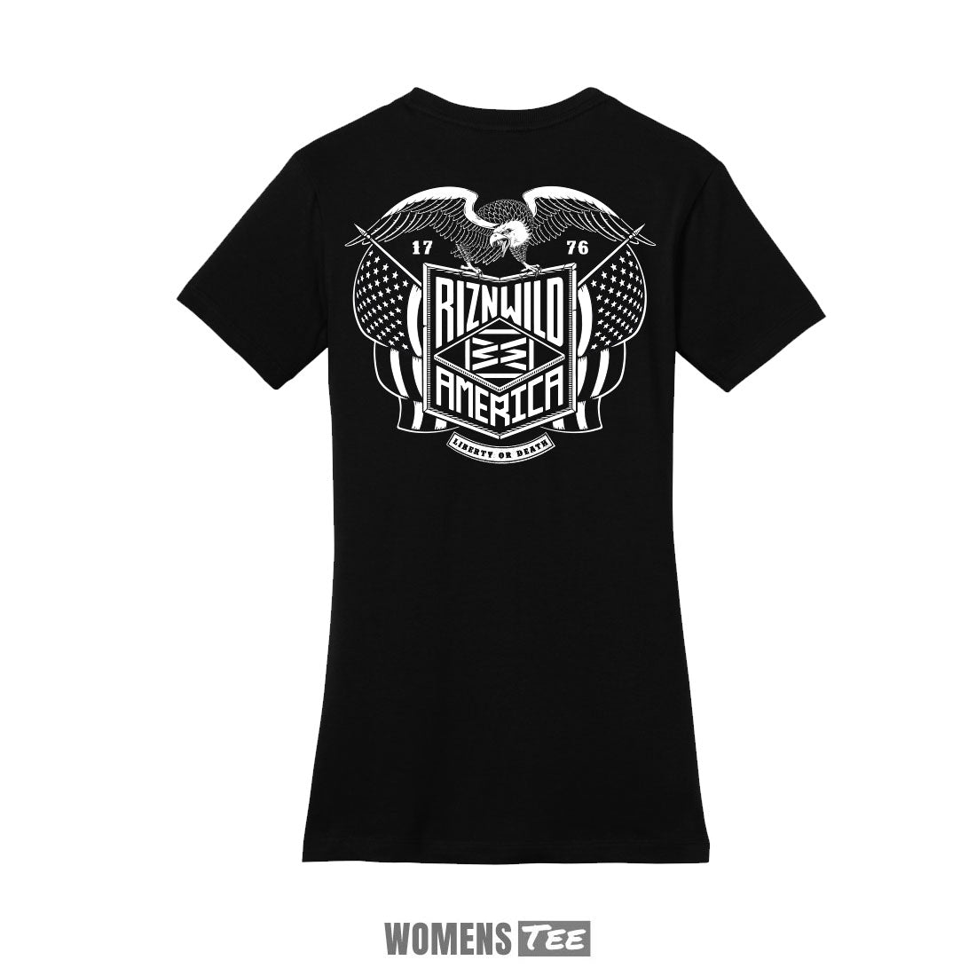 EAGLE WOMEN'S SHORT SLEEVE TEE IN BLACK