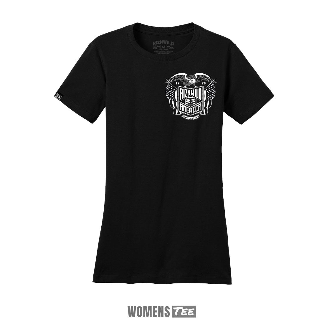 EAGLE WOMEN'S SHORT SLEEVE TEE IN BLACK