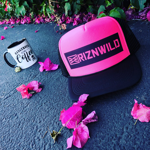 RIZNWILD hot pink trucker hat